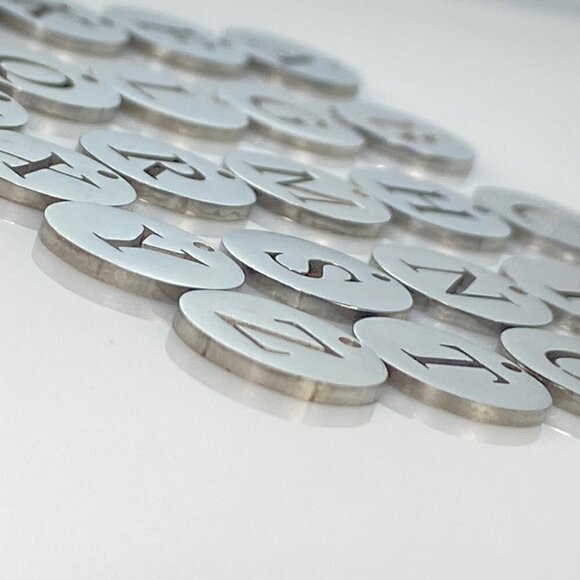 (Choose your) Initial Letter Stainless Steel Cable Chain Necklace - Picture 8 of 10